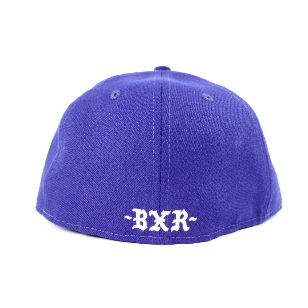Born x Raised New Era 59Fifty Fitted Hat (Blue Black Under Brim)