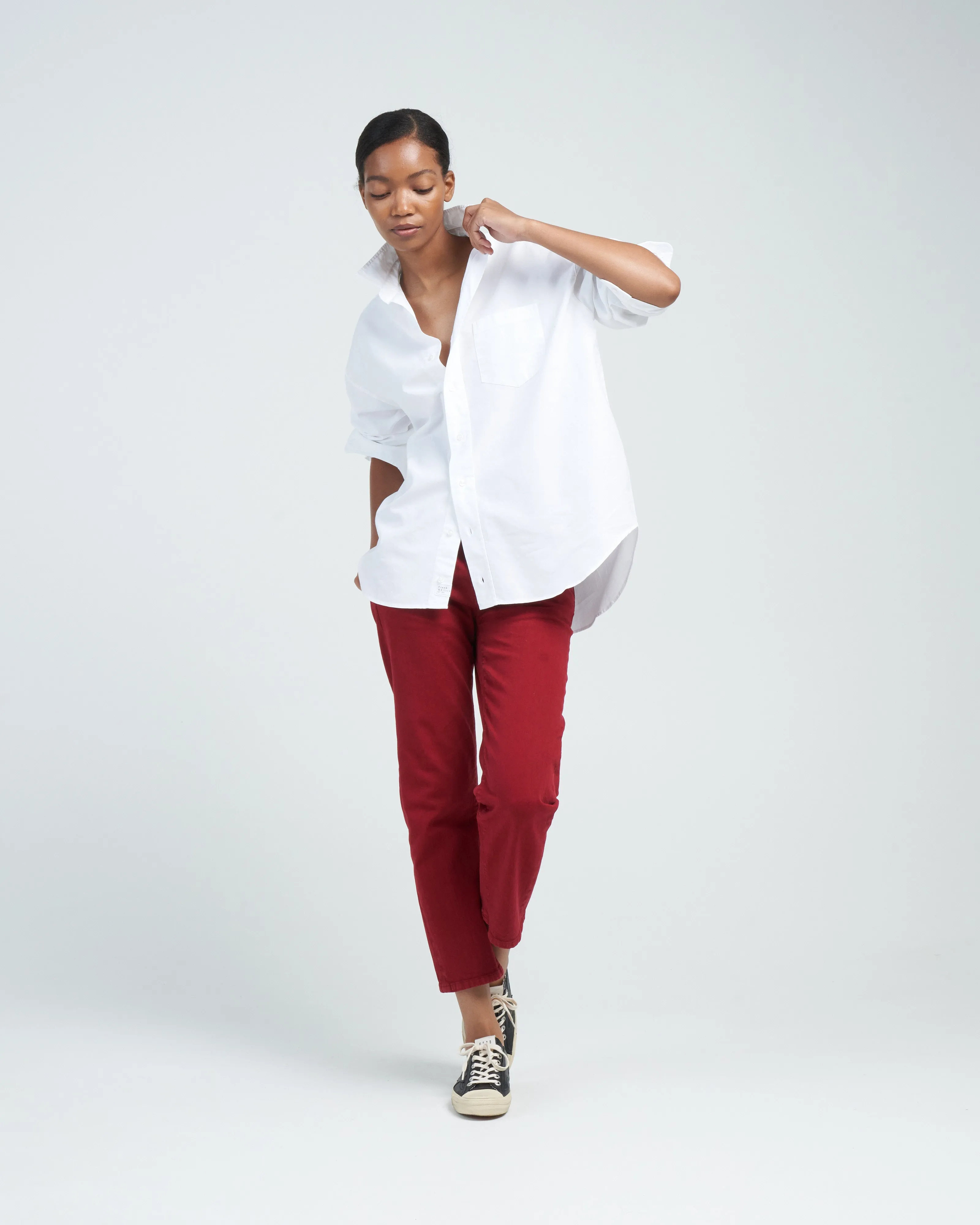 boy straight jean - vivid red stretch