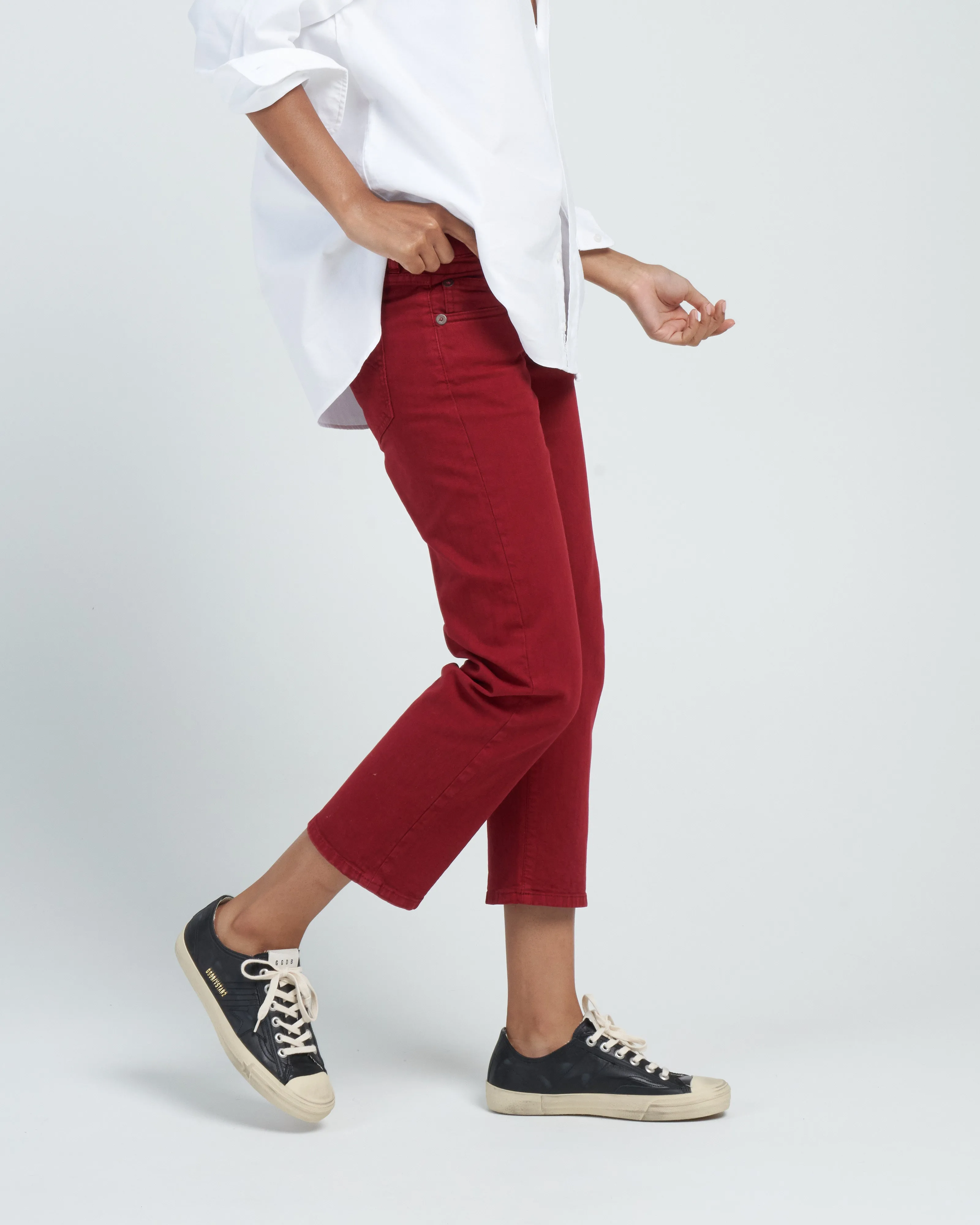 boy straight jean - vivid red stretch
