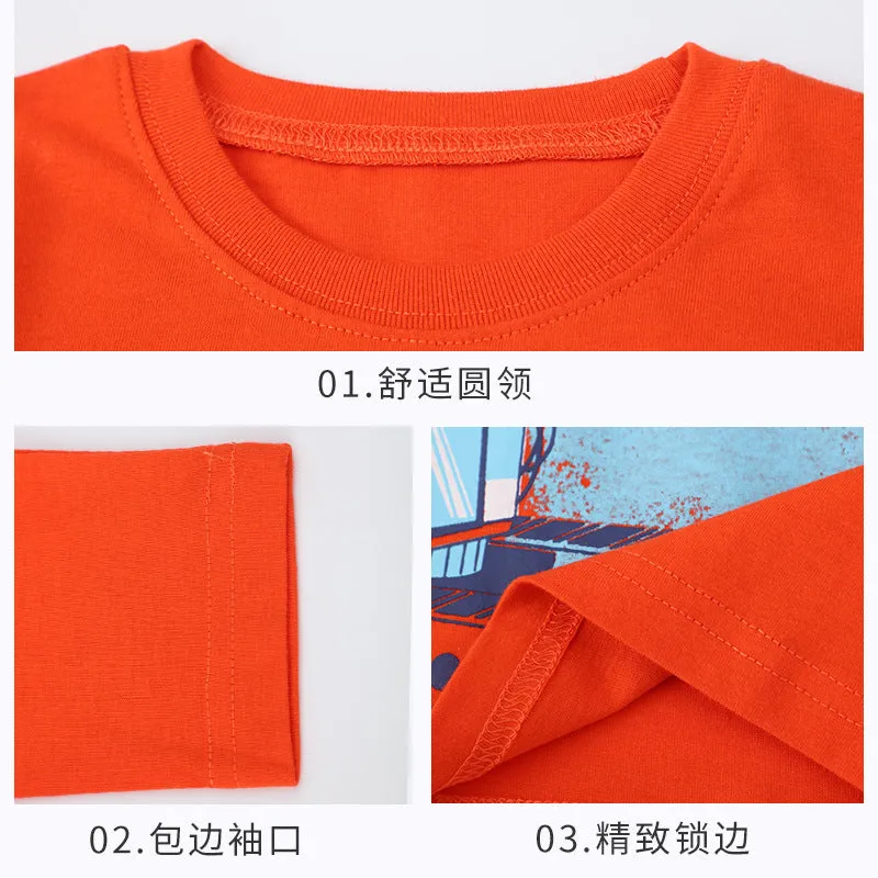 Boys’ Cartoon Cotton T-Shirt – 2025 Long Sleeve Tee