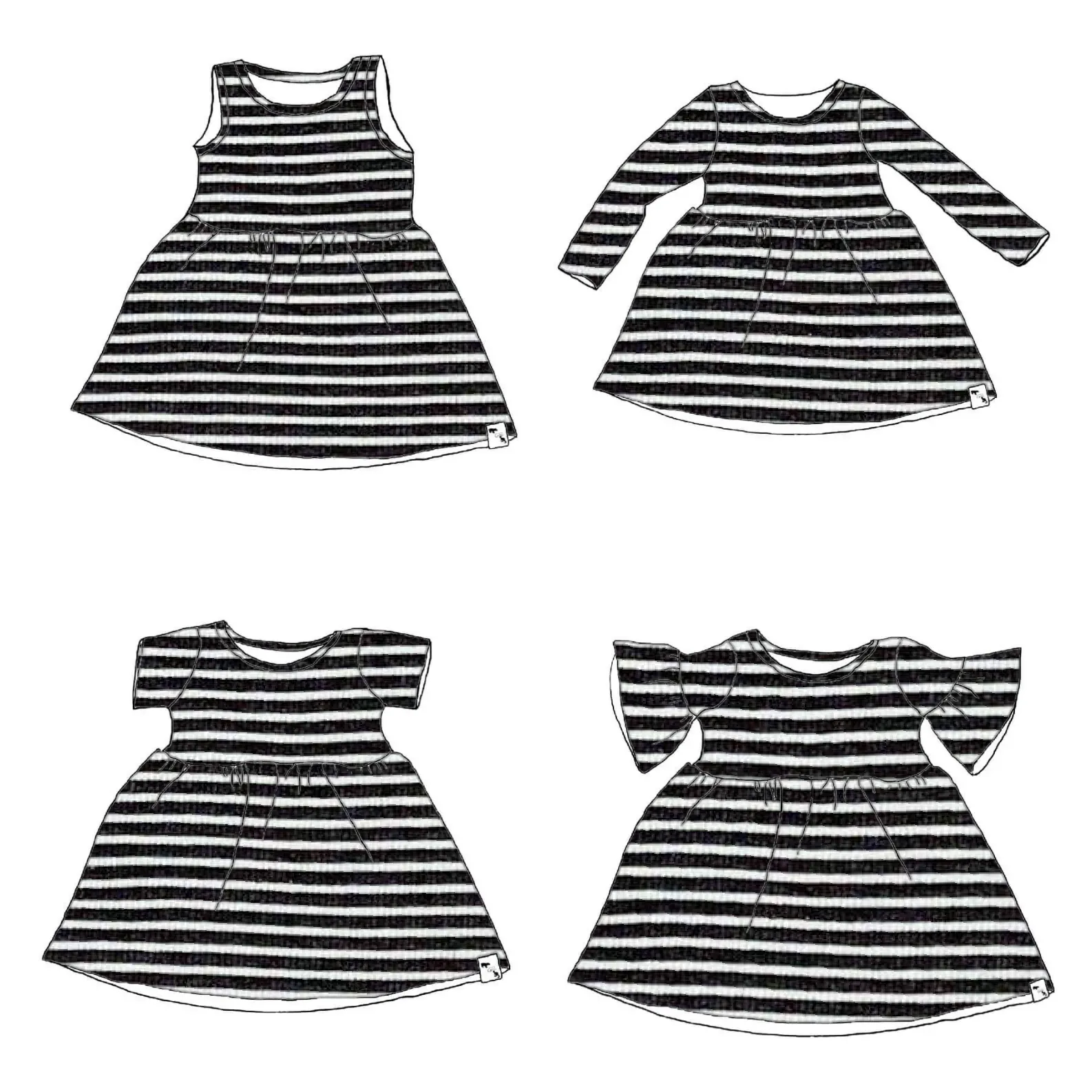 BR Basic Stripes RIB KNIT - Play Dress