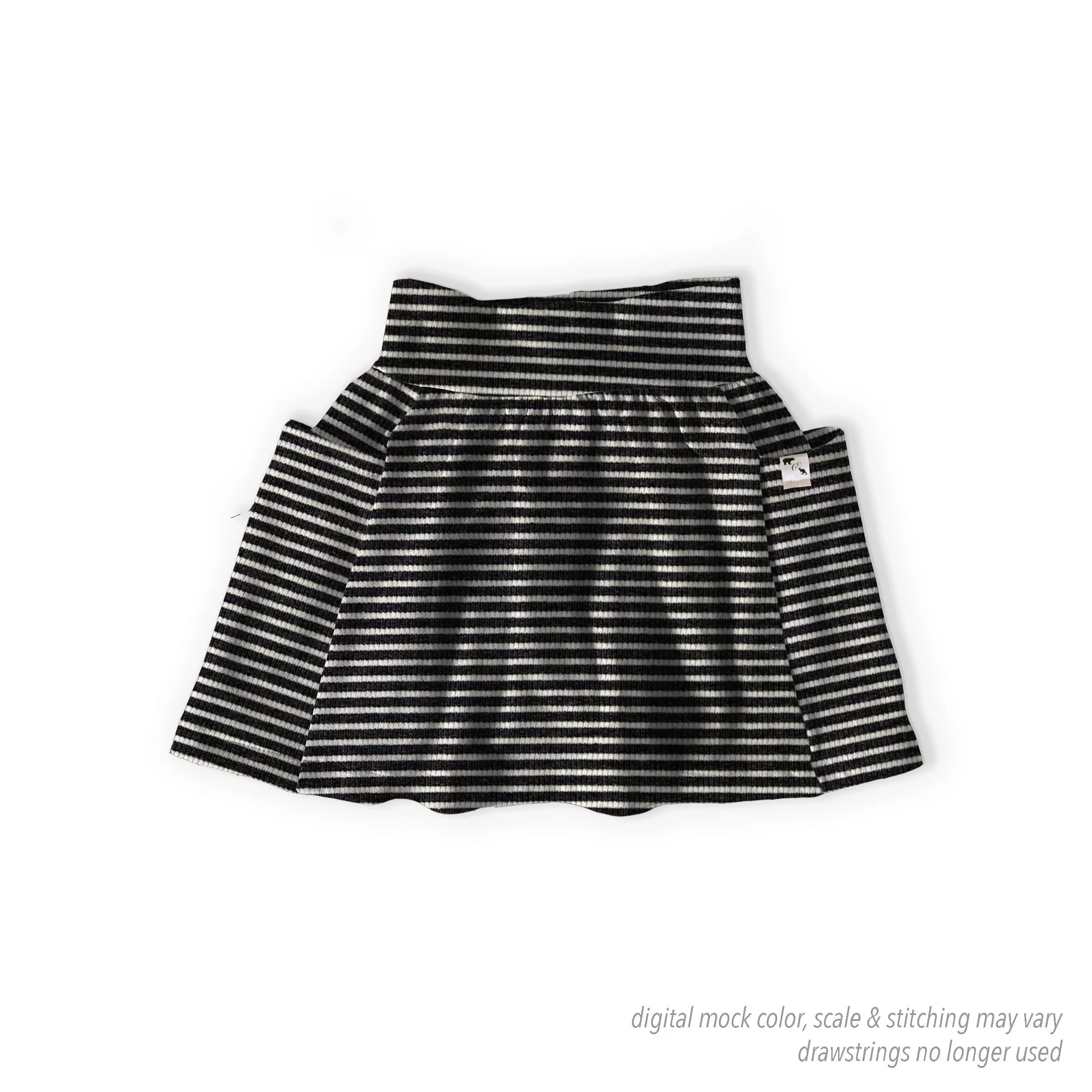BR Basic Stripes RIB KNIT - Polly Pocket Skirt