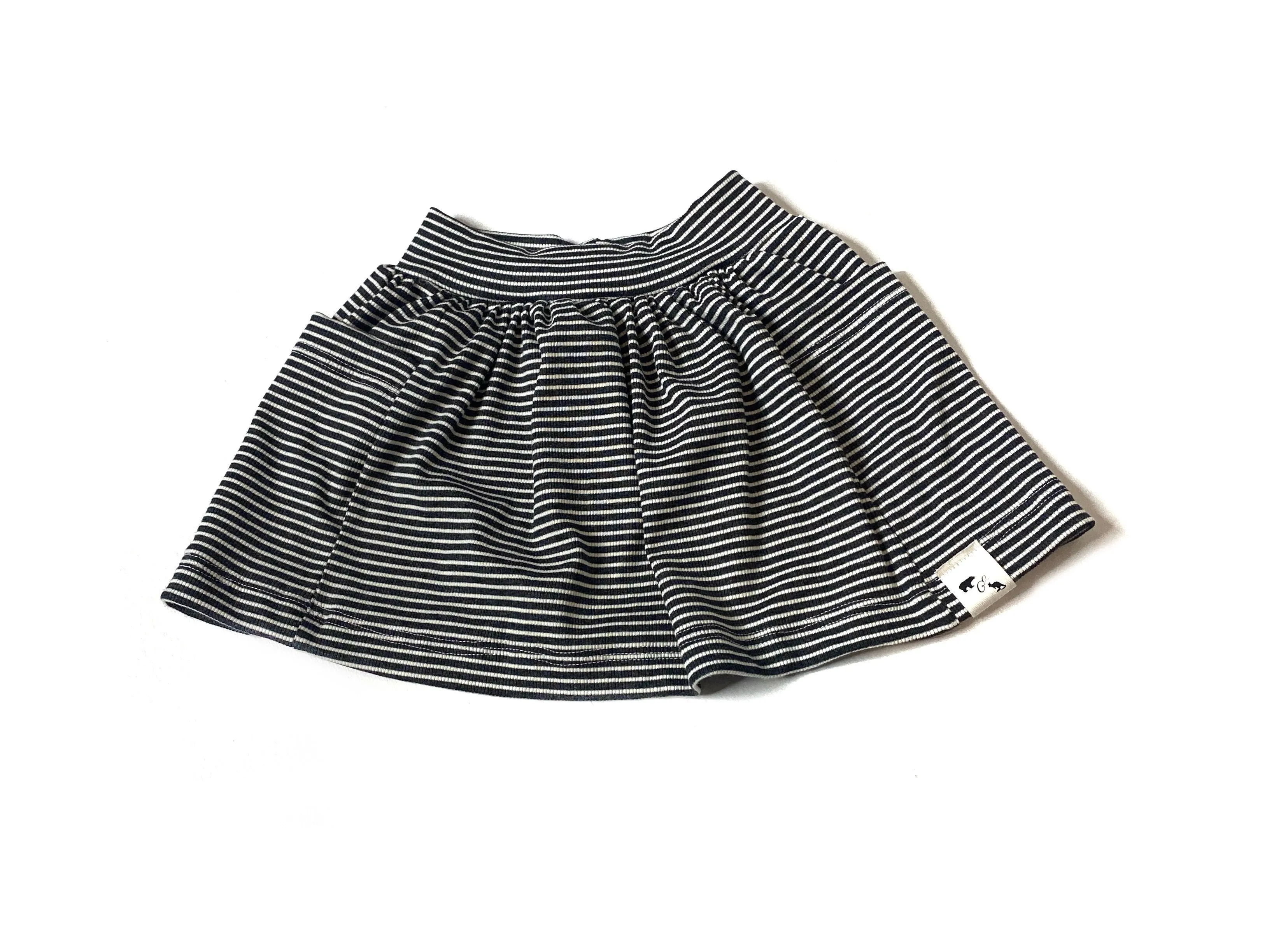 BR Basic Stripes RIB KNIT - Polly Pocket Skirt