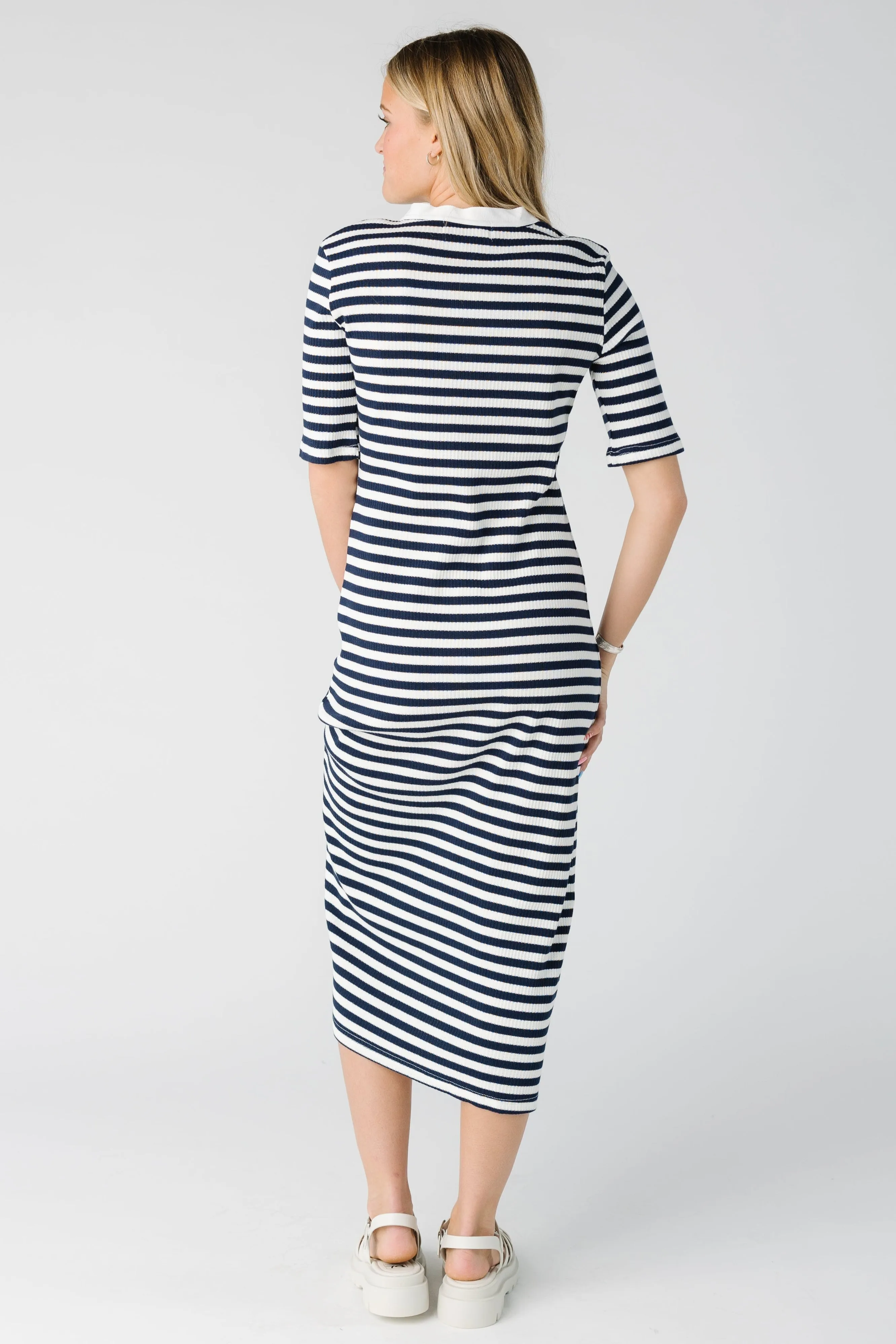 Brass & Roe Textures Stripe Dress