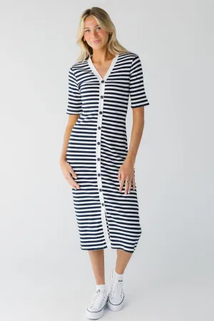 Brass & Roe Textures Stripe Dress