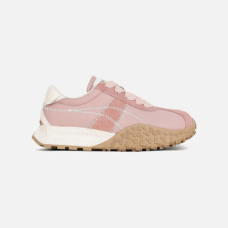 Breathable Leather Panel Sneakers