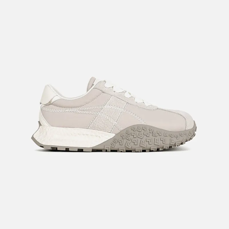 Breathable Leather Panel Sneakers