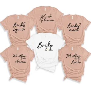 Bridal Party Shirts – Personalised Hen Party Tees for Every Guest