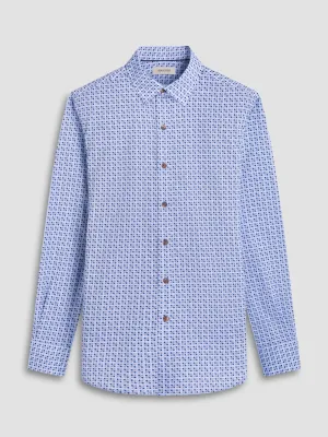 Bugatchi Karl Comfort Stretch Long-Sleeve Shirt - Cobalt