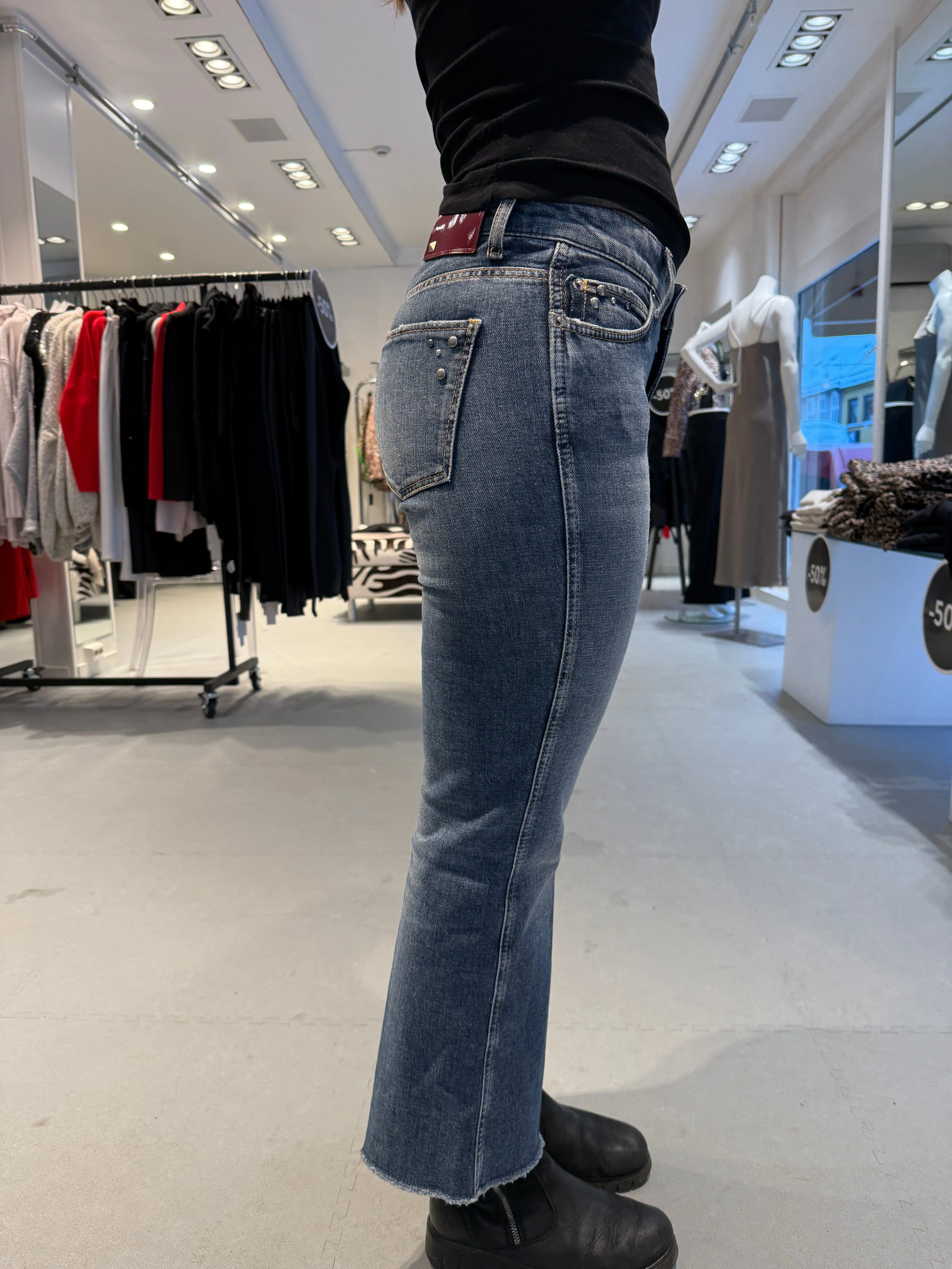 Cambio Francesca blå jeans med vintage look
