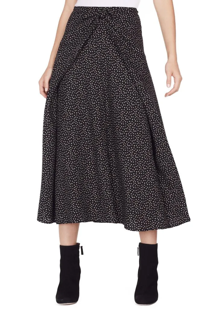 Celestial Polka Dot Tie Front Skirt