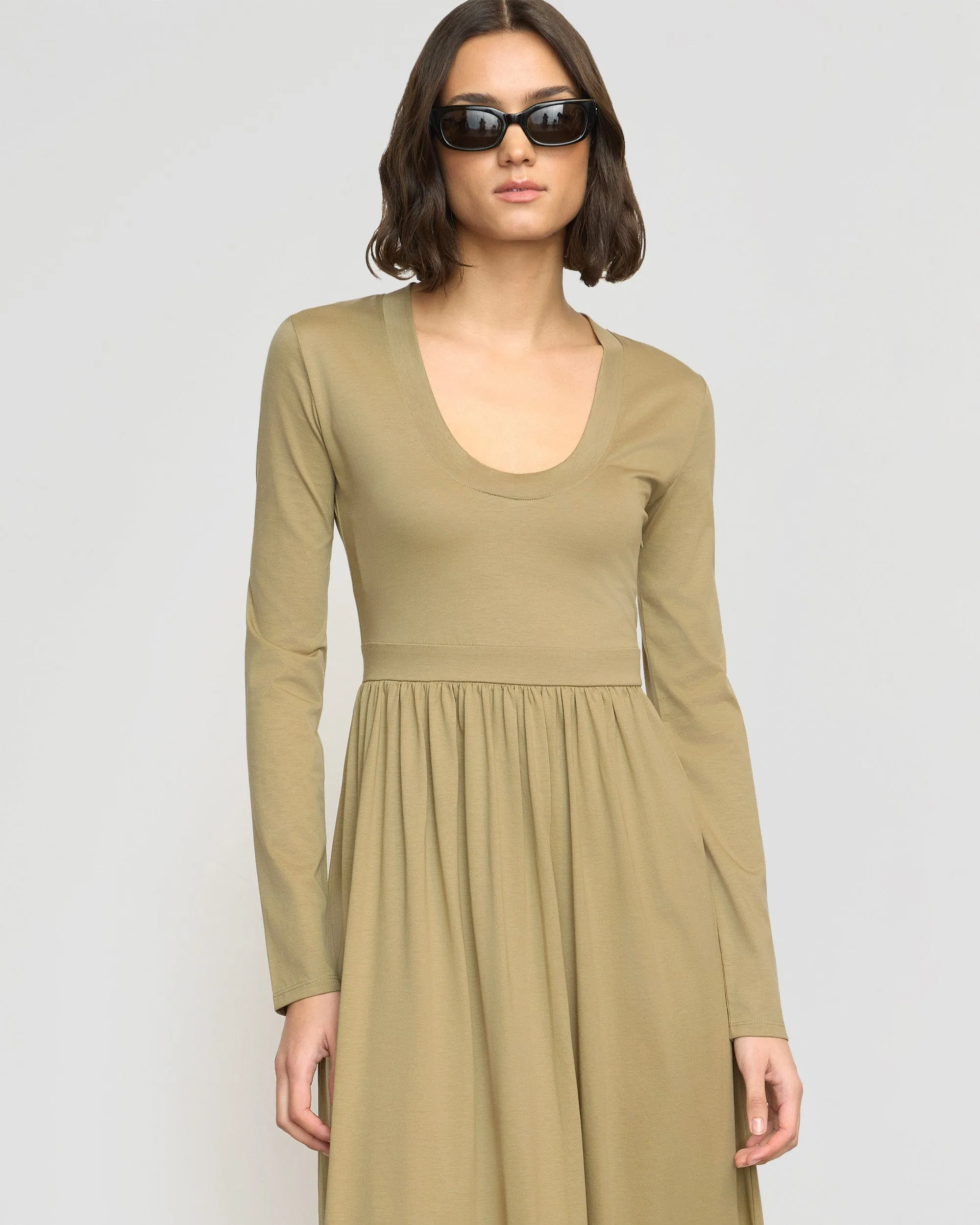 Cherie U-Neck Jersey Dress