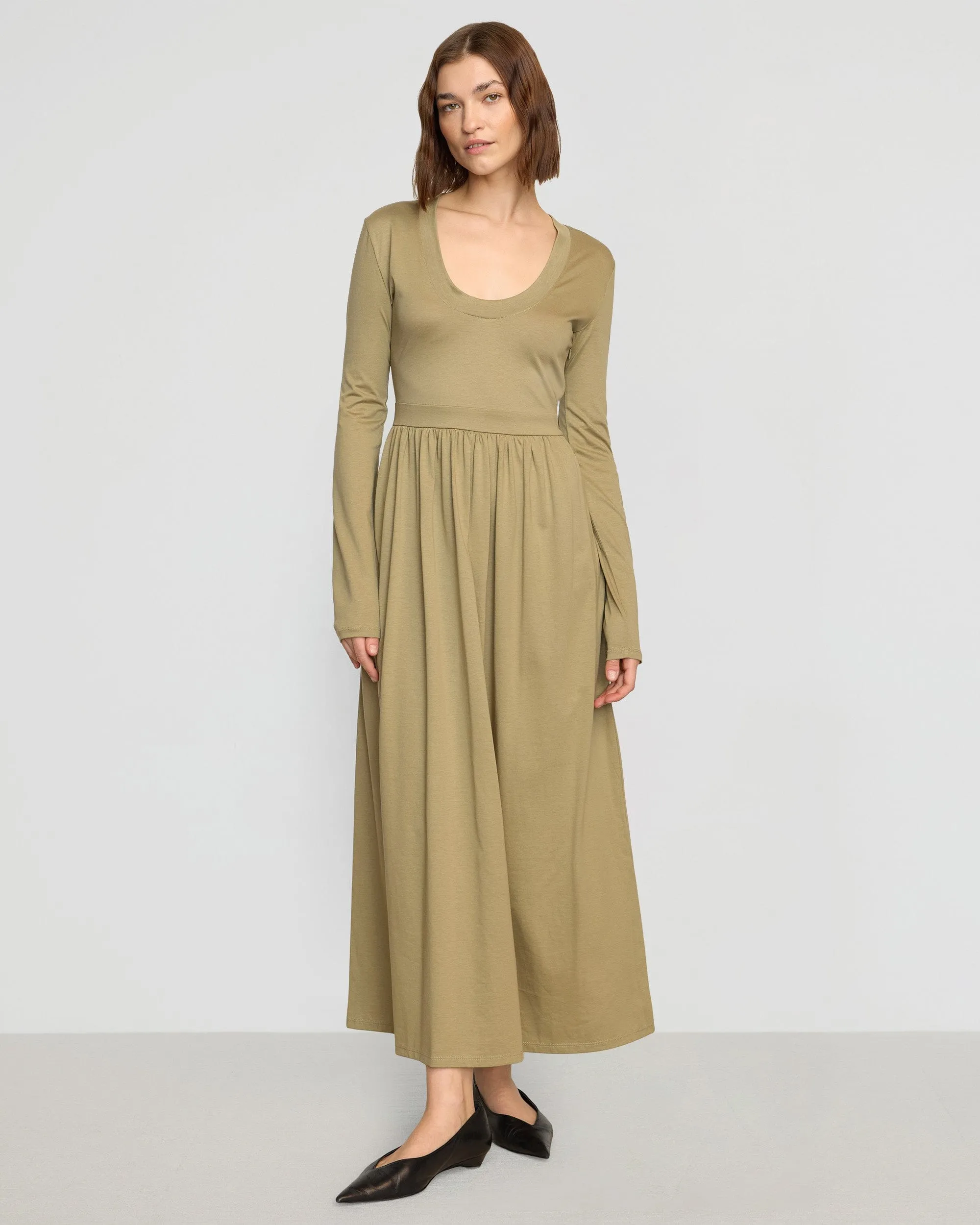 Cherie U-Neck Jersey Dress