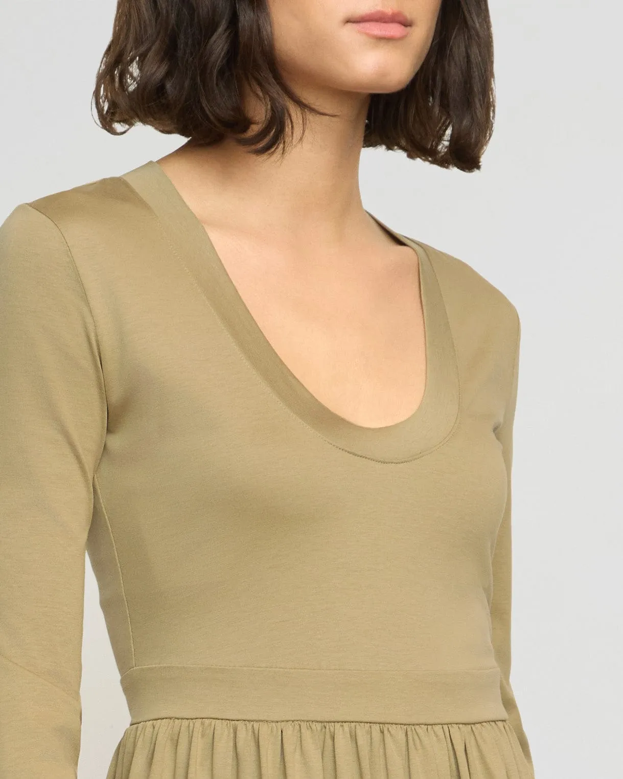 Cherie U-Neck Jersey Dress