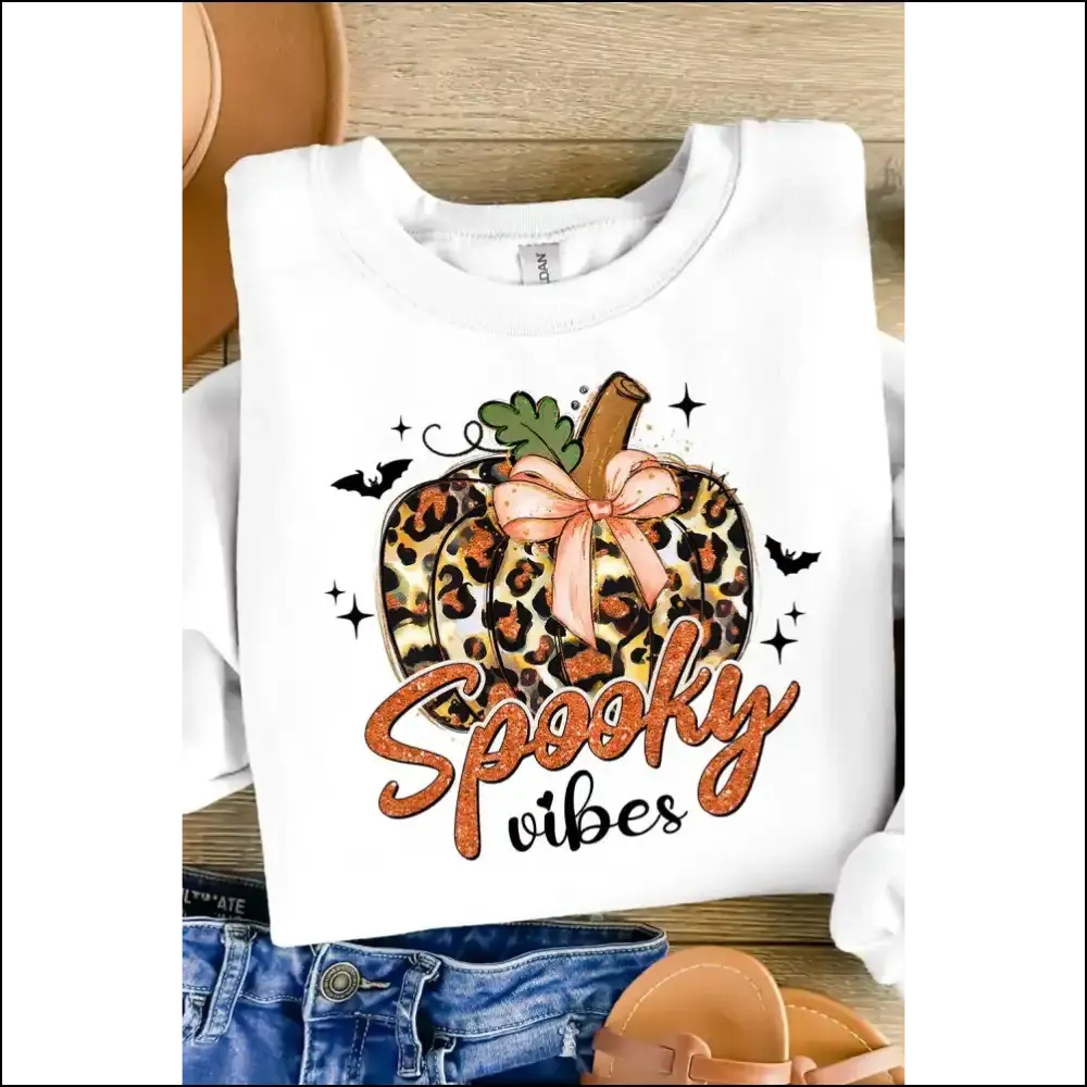 Chic Graphic Round Neck Long Sleeve Sweatshirt