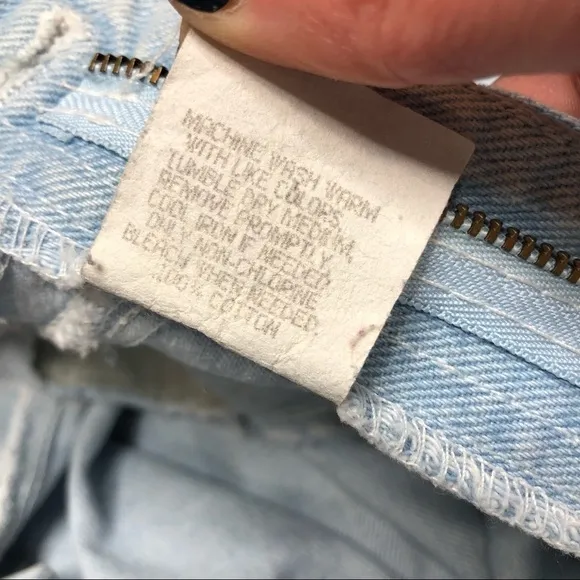 Chic vintage mom jeans tapered leg light wash 1980s 80s high rise size 14P