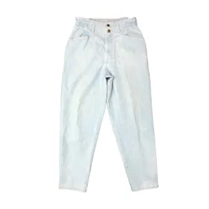 Chic vintage mom jeans tapered leg light wash 1980s 80s high rise size 14P