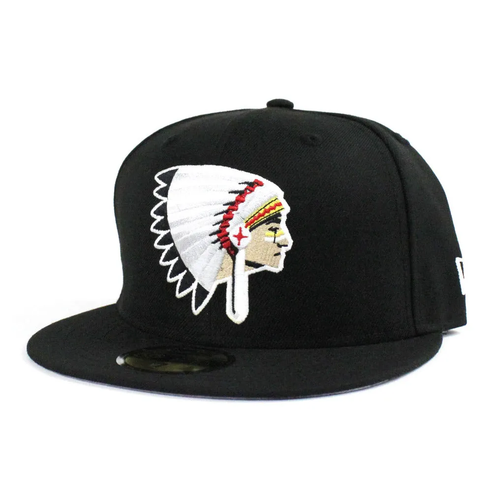 Chiefs New Era 59Fifty Fitted Hats (Black Gray Under Brim)-8 1/8