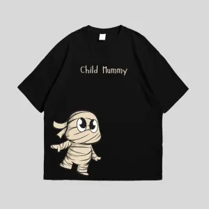 Child Mummy Black Drop Shoulder T-Shirt