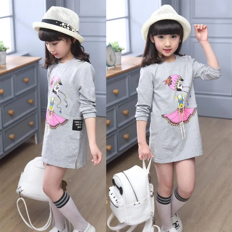 Childrens Designer Cartoon Girls Clothes Wear Teens Tops for Girls Kids' Things Children's T-shirts