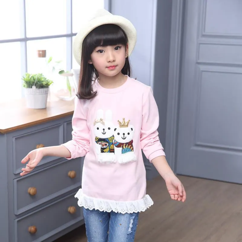 Childrens Designer Cartoon Girls Clothes Wear Teens Tops for Girls Kids' Things Children's T-shirts