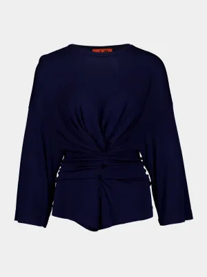 Cinched Navy Top