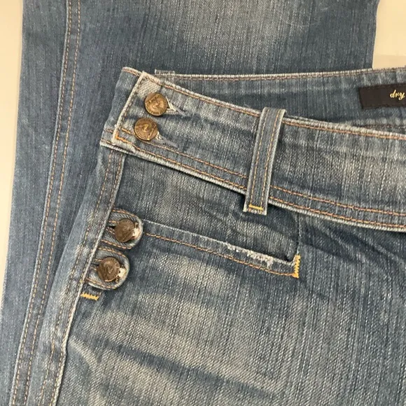 Citizens of Humanity Jerome Dahan Blue Bootleg/Flare Jeans Sz W27 Raw Denim Y2K