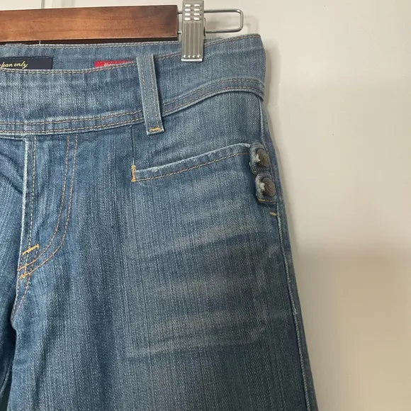Citizens of Humanity Jerome Dahan Blue Bootleg/Flare Jeans Sz W27 Raw Denim Y2K