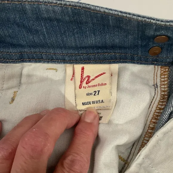 Citizens of Humanity Jerome Dahan Blue Bootleg/Flare Jeans Sz W27 Raw Denim Y2K