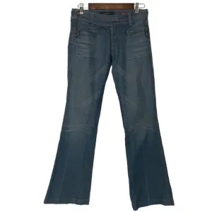 Citizens of Humanity Jerome Dahan Blue Bootleg/Flare Jeans Sz W27 Raw Denim Y2K