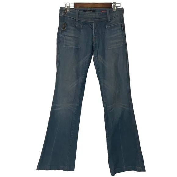 Citizens of Humanity Jerome Dahan Blue Bootleg/Flare Jeans Sz W27 Raw Denim Y2K