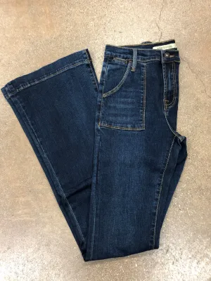 CL11-054-0921-2409 Stetson Jean Flare Leg High Rise Plain Back Pocket