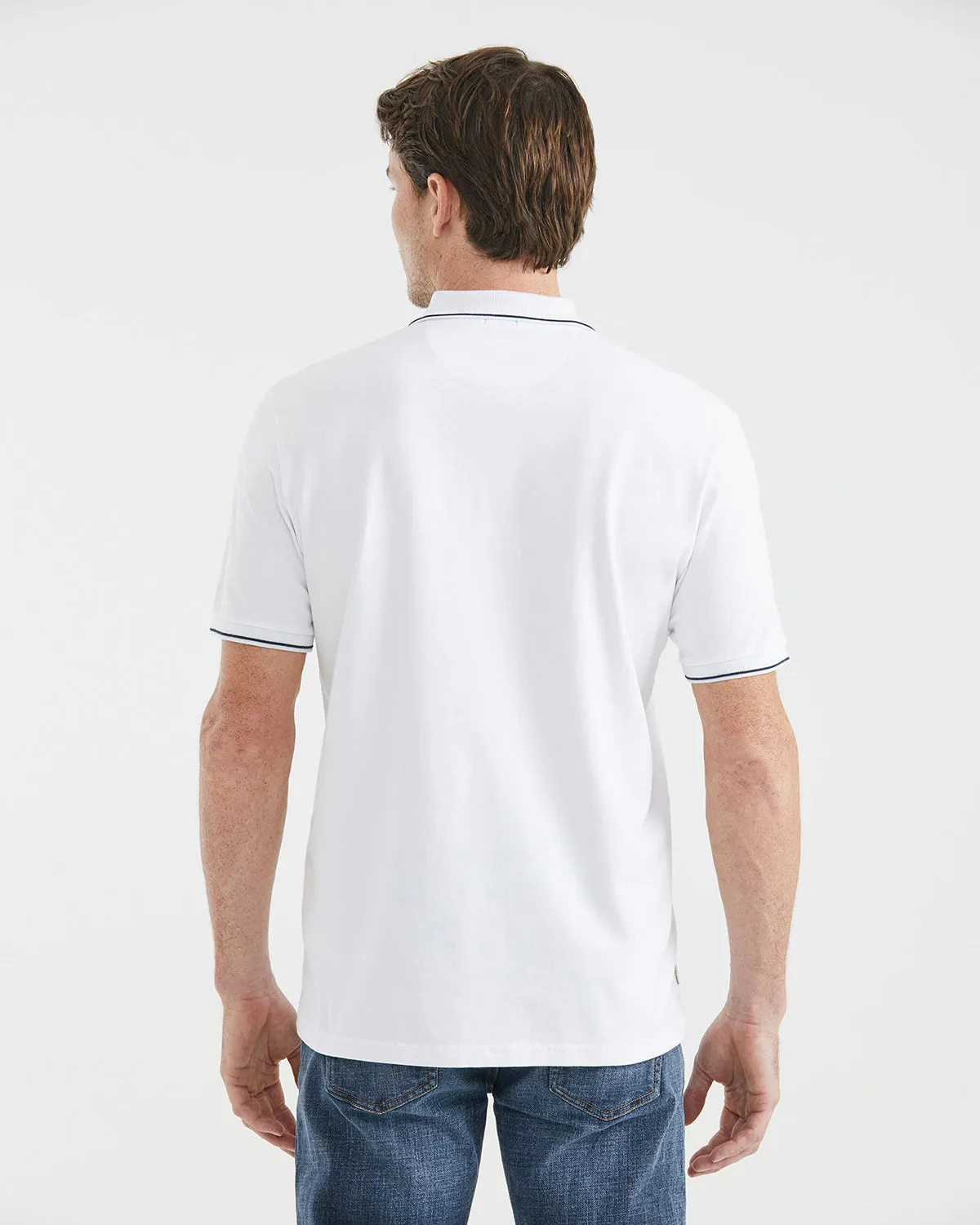 CLASSIC FIT ICONIC POLO IN WHITE