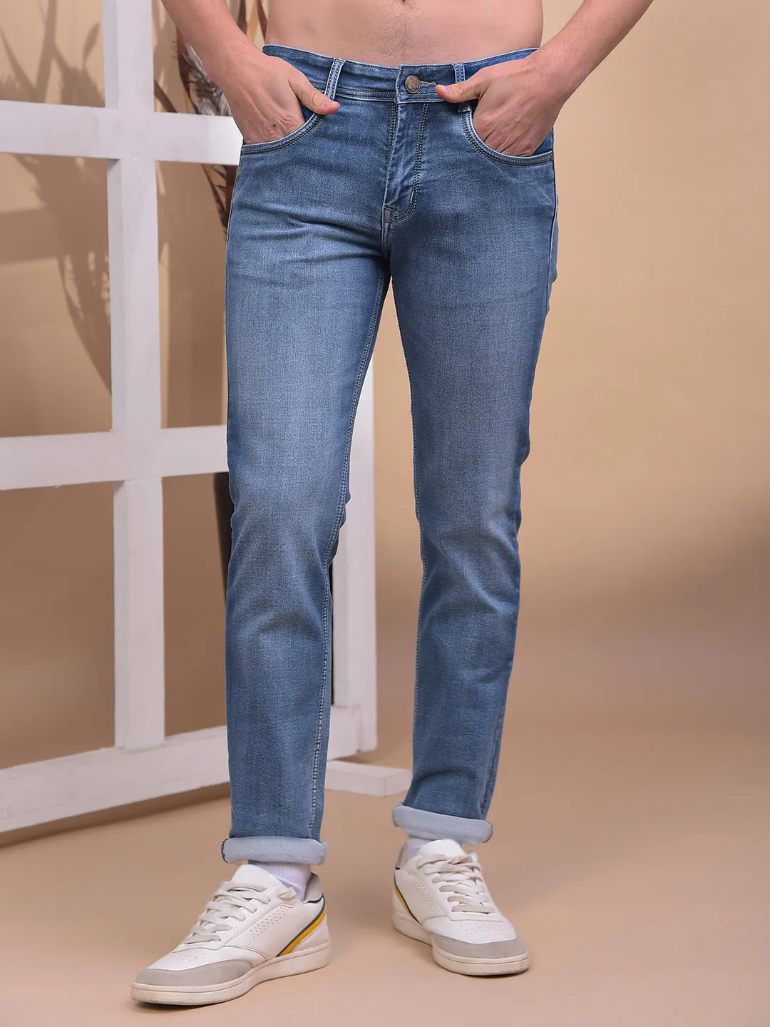 COBB BLUE STRAIGHT-FIT PREMIUM JEANS