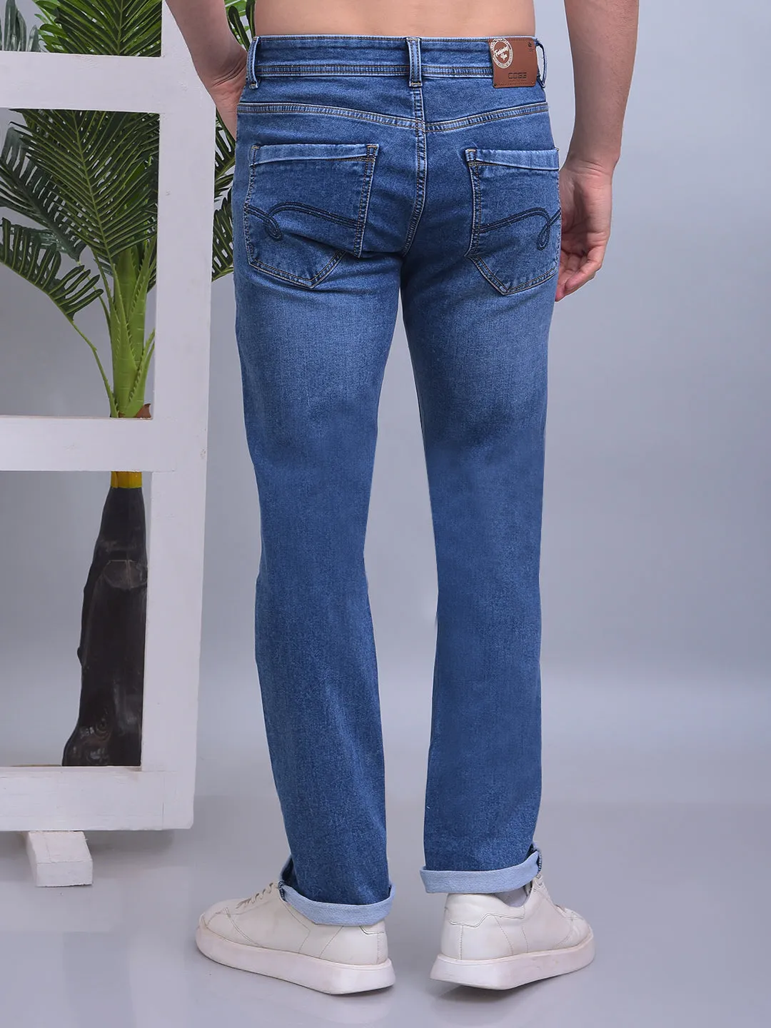 COBB BLUE STRAIGHT-FIT PREMIUM JEANS