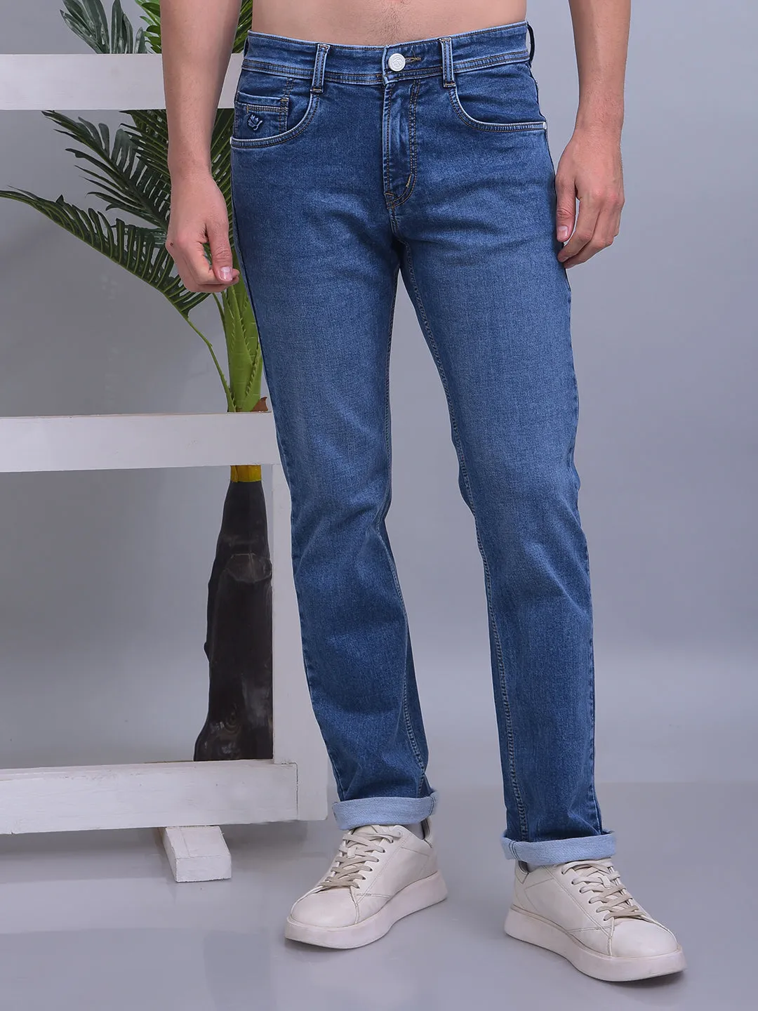 COBB BLUE STRAIGHT-FIT PREMIUM JEANS