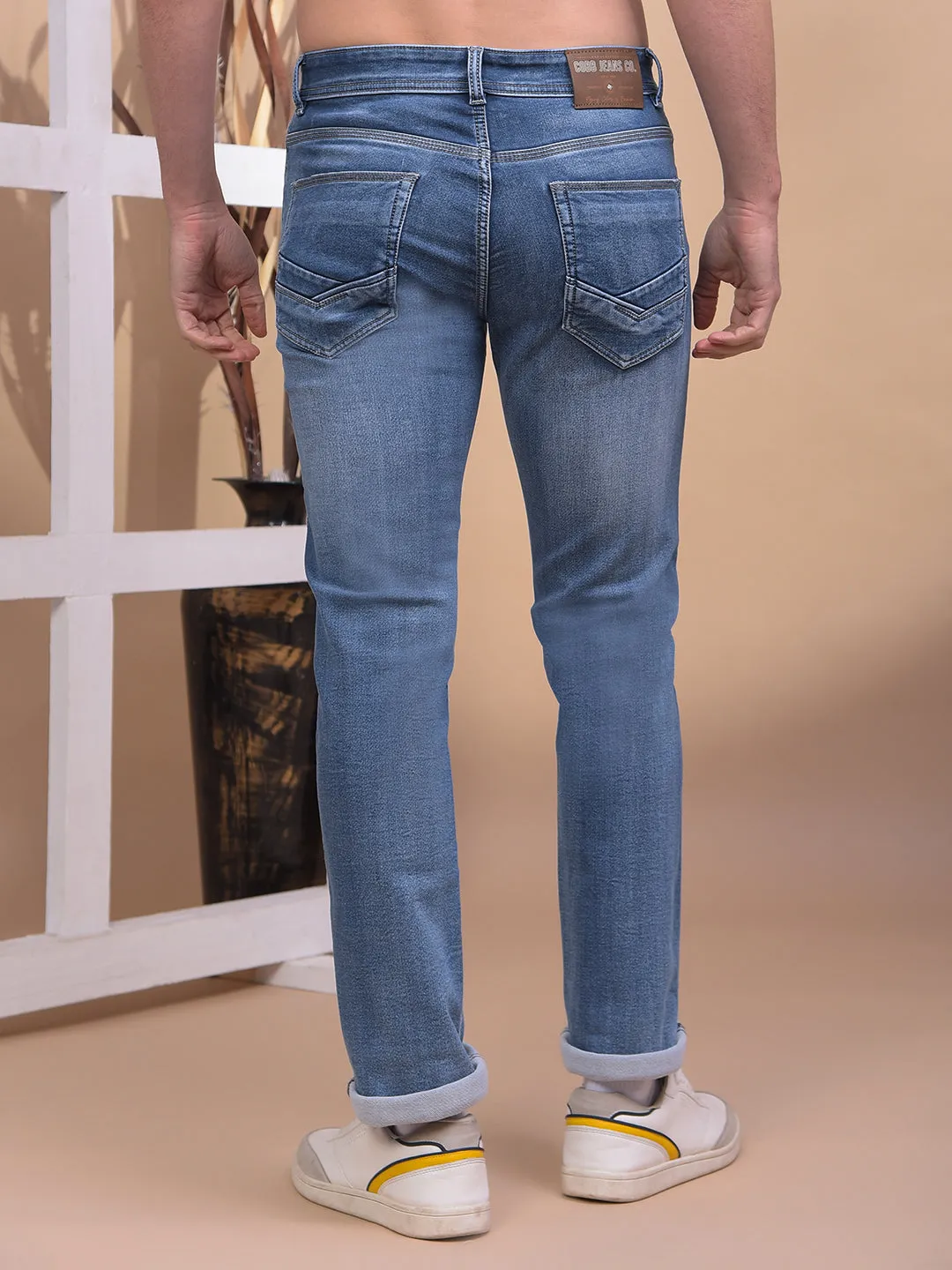 COBB BLUE STRAIGHT-FIT PREMIUM JEANS