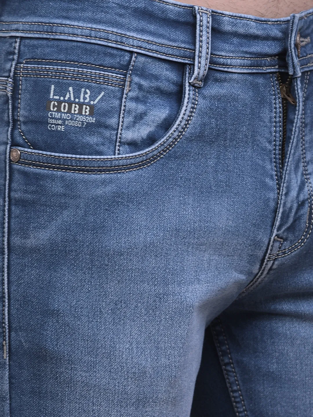 COBB BLUE STRAIGHT-FIT PREMIUM JEANS