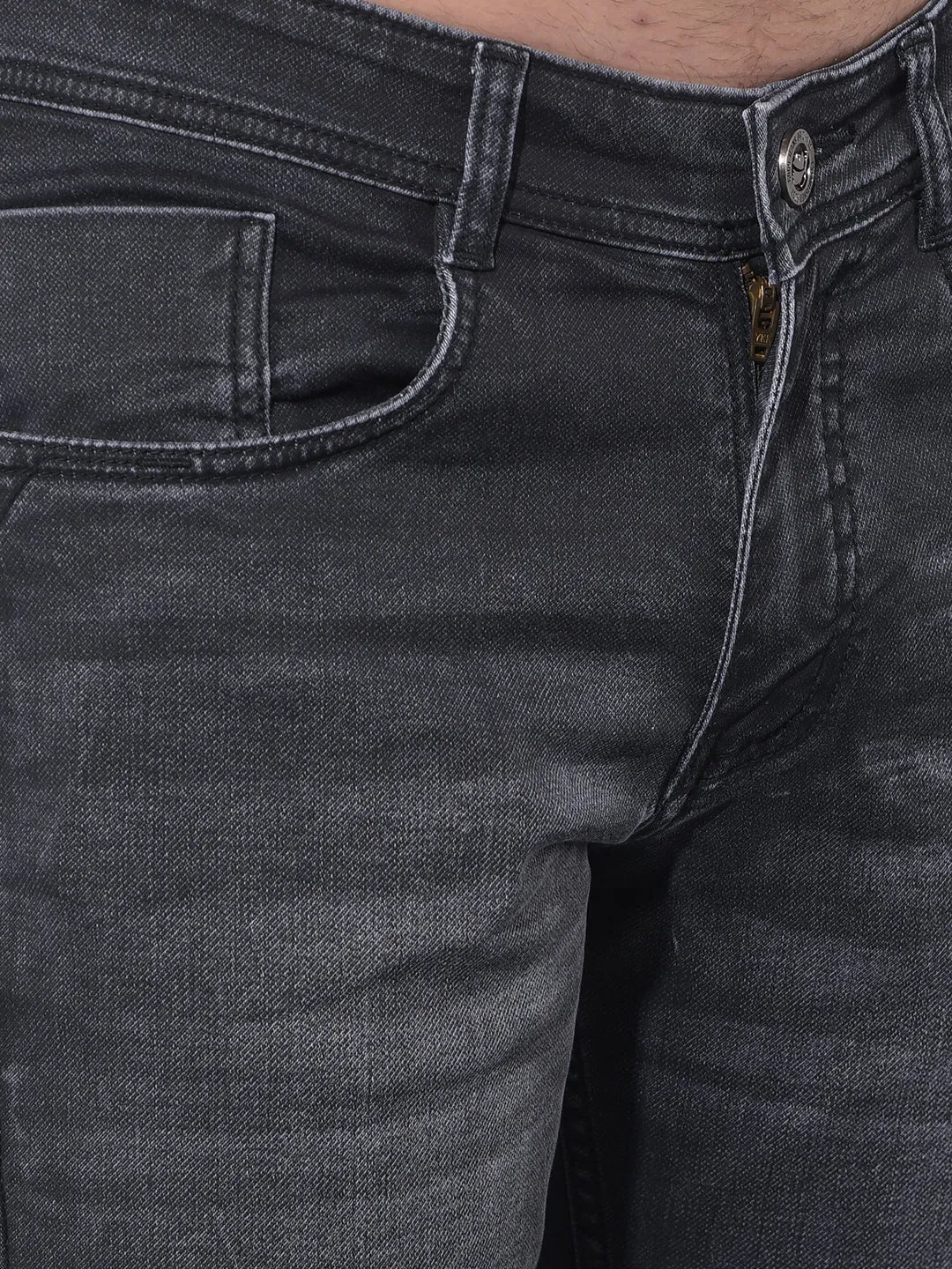 COBB Charcoal Grey Narrow Fit Premium Jeans