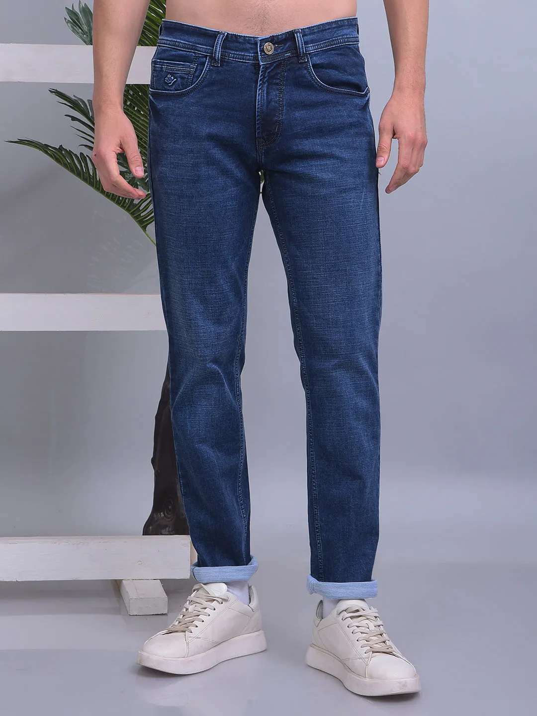 COBB DARK BLUE NARROW-FIT PREMIUM JEANS