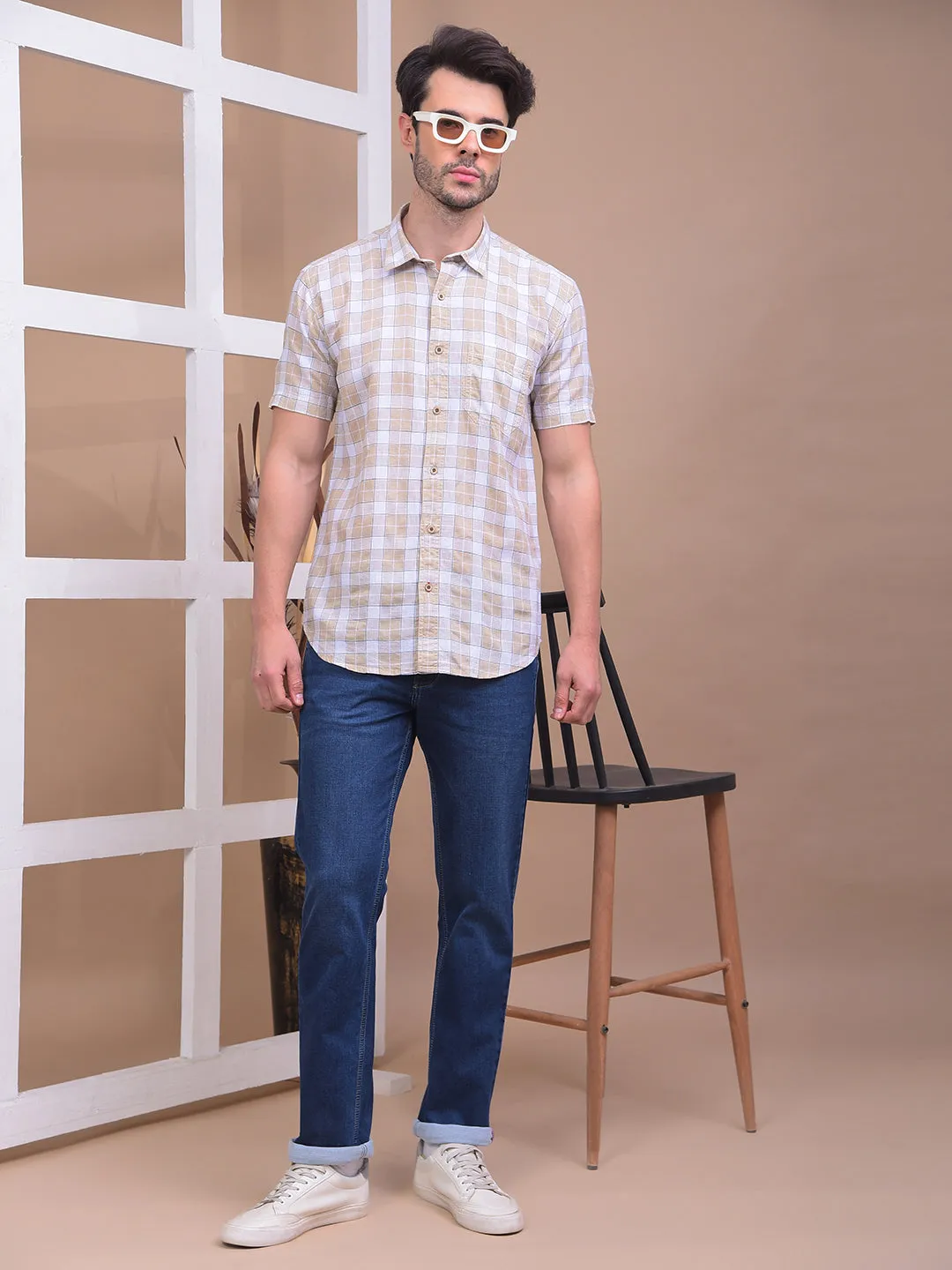 COBB DARK BLUE STRAIGHT-FIT PREMIUM JEANS