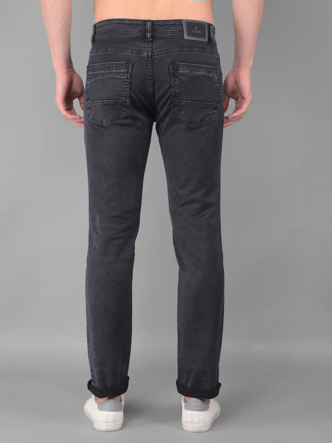 COBB Dark Grey Narrow Fit Premium Jeans