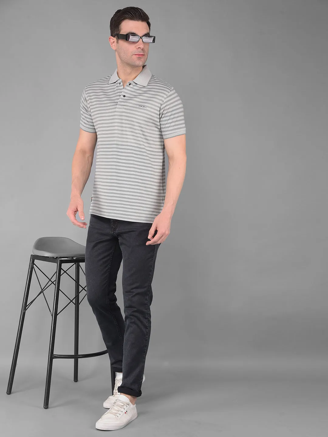 COBB Dark Grey Narrow Fit Premium Jeans