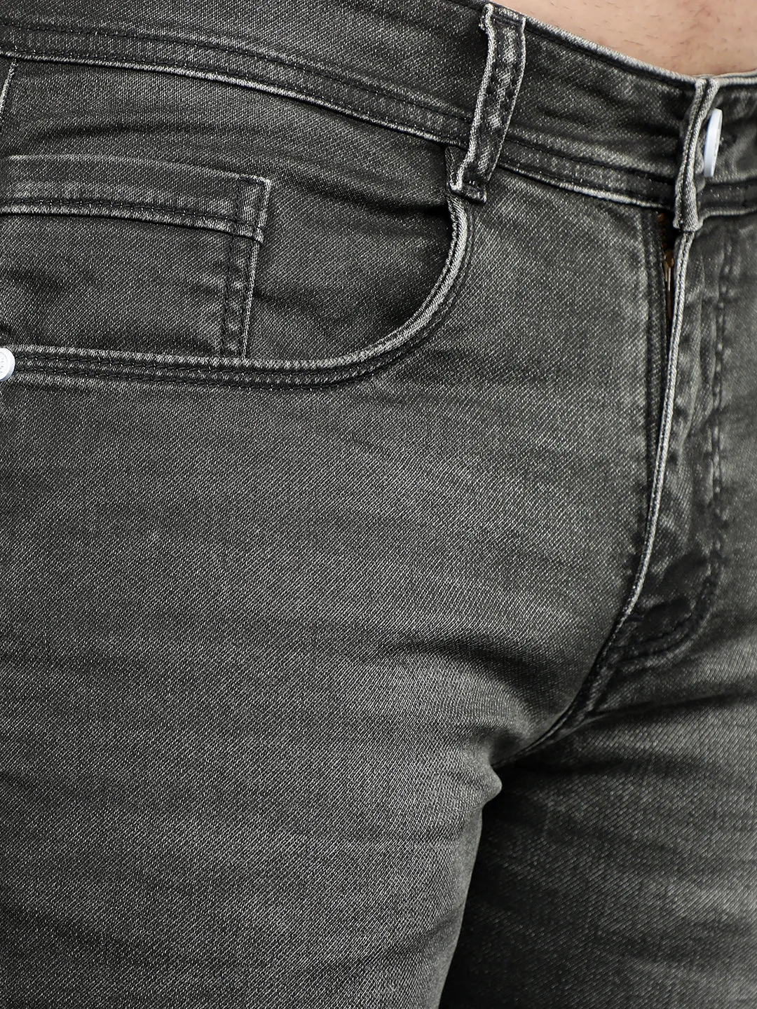 COBB Dark Grey Straight Fit Premium Jeans
