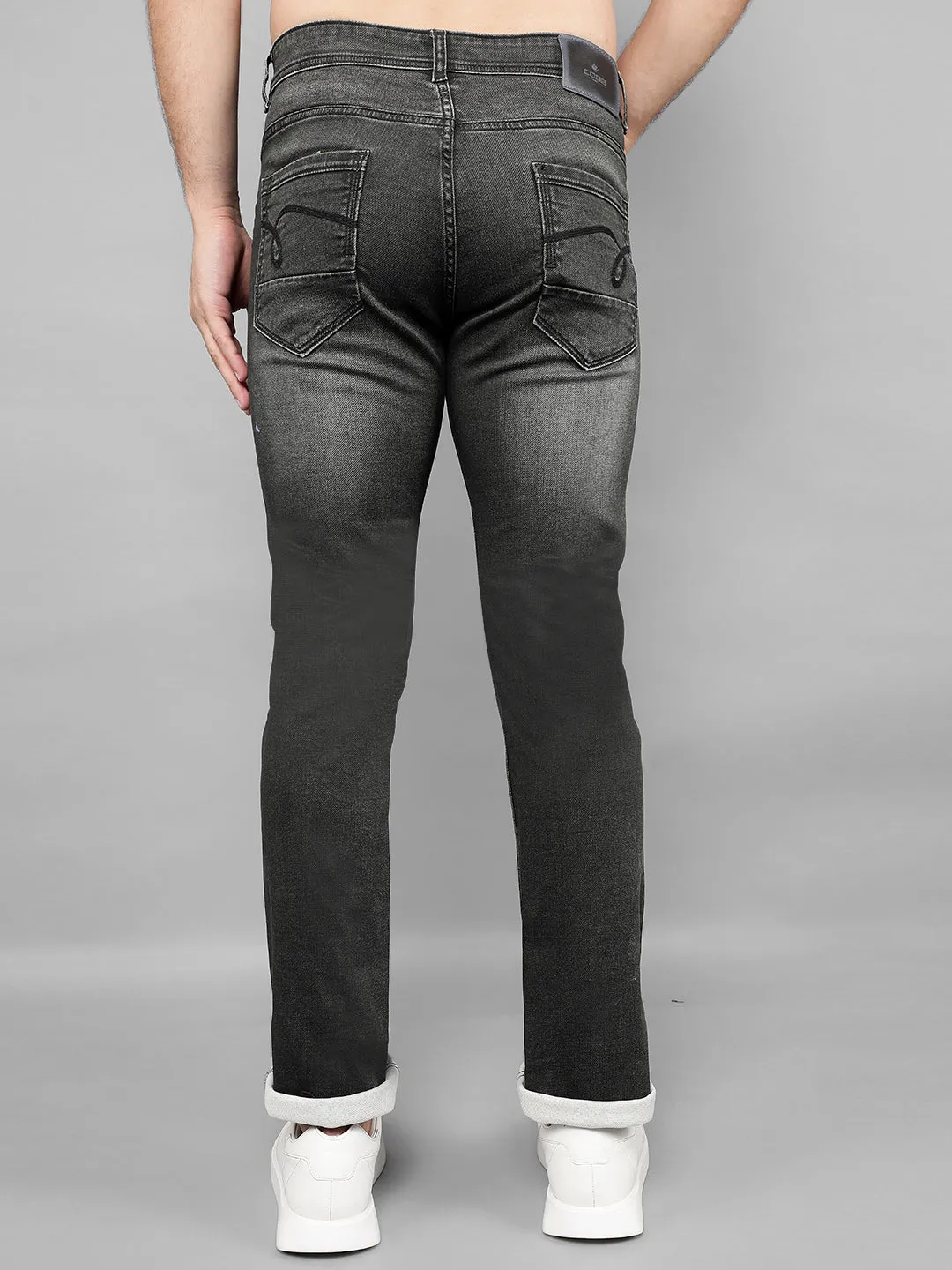 COBB Dark Grey Straight Fit Premium Jeans