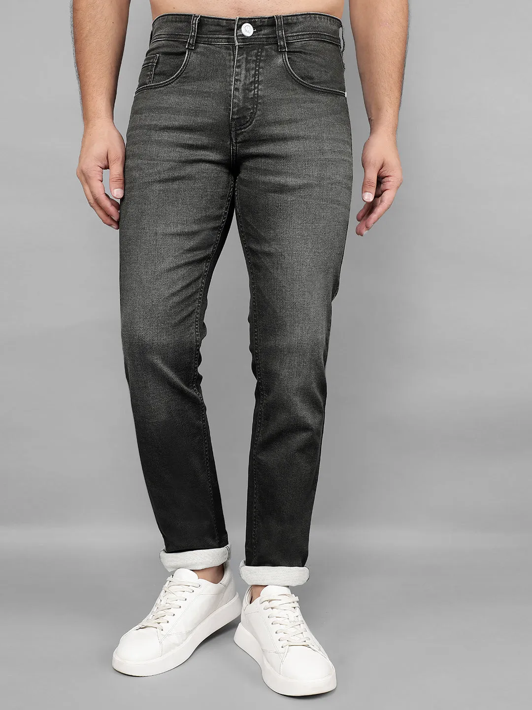 COBB Dark Grey Straight Fit Premium Jeans