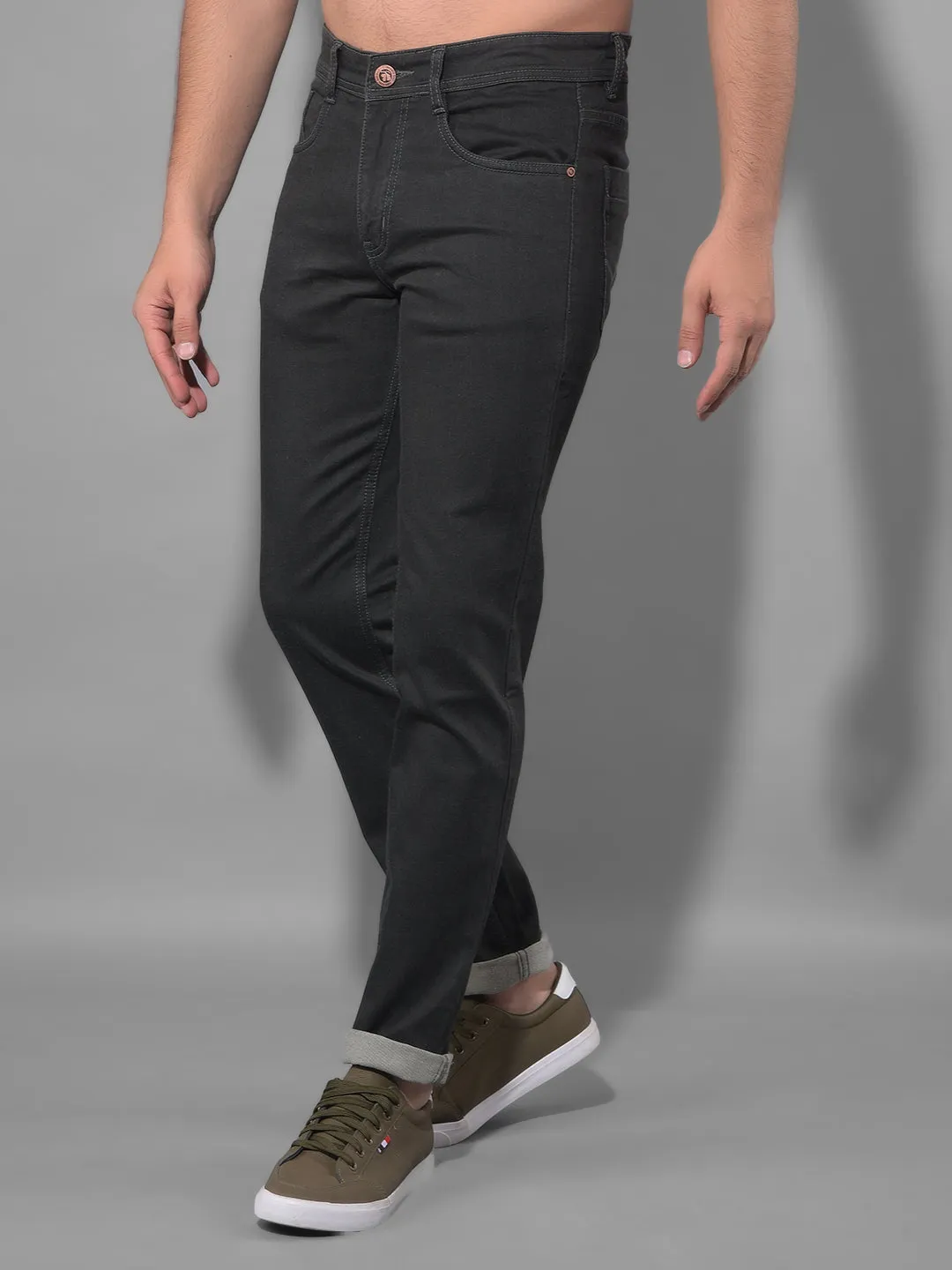 COBB Dark Olive Narrow Fit Premium Jeans