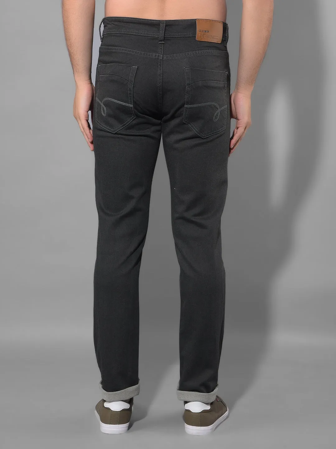 COBB Dark Olive Narrow Fit Premium Jeans