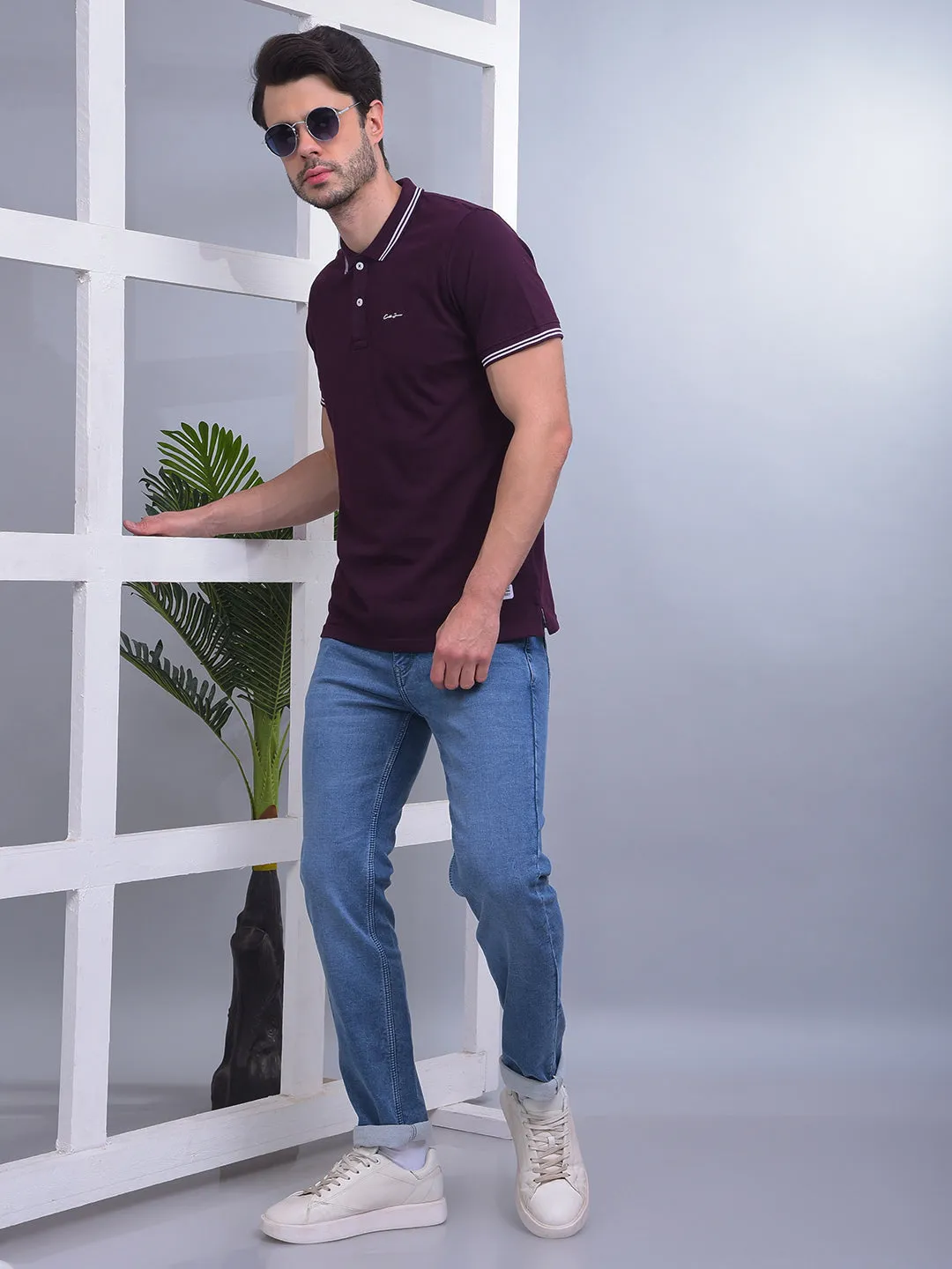 COBB DUSTY BLUE NARROW-FIT PREMIUM JEANS