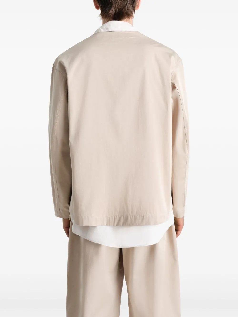 Collarless overshirt